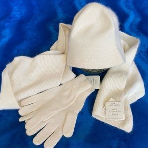 Angora wool/angora rabbit blend 3 piece winter set